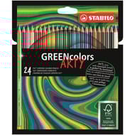 24 crayons de coloriage stabilo green colors arty