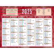 Calendrier 205 rouge
