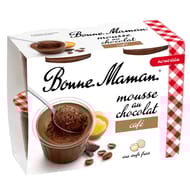Bonne maman dessert mousse chocolat café 4x50g