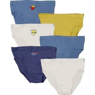 Lot de 6 slips fantaisies grand garçon LOT HAMBURGUER BLEU 6/8 ANS