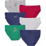 Lot de 6 slips fantaisies petit garçon LOT ESPACE MARINE 4/5 ANS