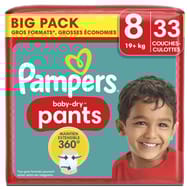 Pampers baby dry pants couches culottes big pack t8 x33