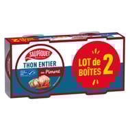 Saupiquet thon entier au piment lot de 2 boîtes 240g