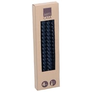 Bougies torsadées bleu foncé x4