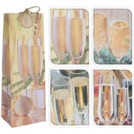 Sac cadeau festif pour bouteille