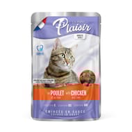 Les repas plasirs émincés pour chat adulte poulet & foie en sauce 100g