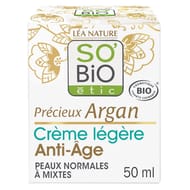 So Bio crème légère jour précieux argan 50ml