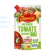 Zapetti ma sauce tomate cuisinée bio - tomates 100% france - la poche de 300g