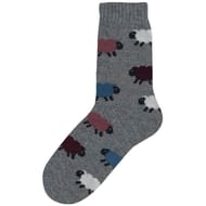 Chaussette COTON ALPAGA motif mouton LE BOURGET GRIS CHINE 117 T37\41