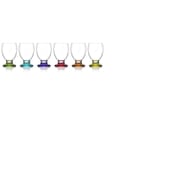 Set de 6 verres à pied rondo fond couleur 21cl