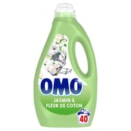 Omo lessive liquide jasmin & fleur de coton 2l 40 lavages