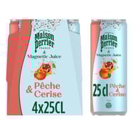 Maison perrier & magnetic juice peche cerise 4x25cl