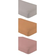 Drap housse 160x200cm microfibre beige gold pêche beige