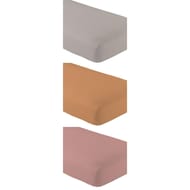Drap housse 140x190cm microfibre beige gold pêche beige