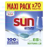 Sun tablettes lave-vaisselle tout en 1 regular 70 lavages 1.155kg