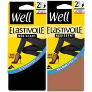 2 paires de socquettes transparentes résistantes  élastivoile WELL GAZELLE TU