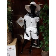 Short coton nautic 2 poches BLANC T6