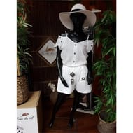 Short coton nautic 2 poches BLANC T5