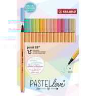 15 Stylos - feutres stabilo point 88 pastel love