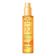 Nuxe sun huile bronzante faible protection spf10 visage et corps 150ml