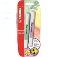 Stabilo blister de 2 surligneurs swing cool pastel édition coloris vert et lilas