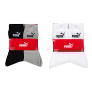 6 paires de mi chaussettes crew sport homme Puma NOIR X6 200 43\46