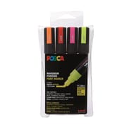 4 posca pointe moyenne couleurs fluos