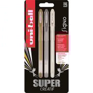 Blister de 3 signo metal or argent blanc