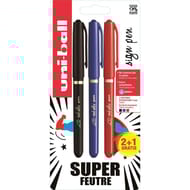 2+1 uni sign pen noir bleu rouge