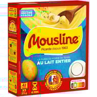 Mousline purée nature au lait entier 3 sachets pour 4 personnes (3x125g)