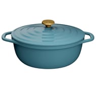 Air soft light cocotte ovale 30x23cm bleu boreal induction