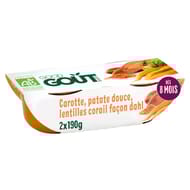 Good goût carottes patate douce lentilles corail façon dahl 2x190g