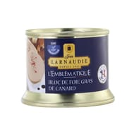 Jean larnaudie bloc de foie gras de canard france "l'emblematique" boite 150g