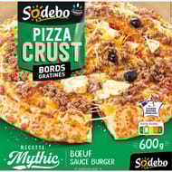 Sodebo Pizza crust recette Mythic boeuf cheddar 600g