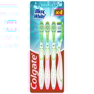 Colgate max white brosse à dents souple x4