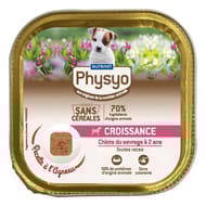 Physyo terrines chien en croissance à l'agneau 150g