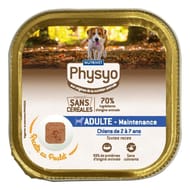 Physyo terrines chien adulte - vitalité au poulet 150g