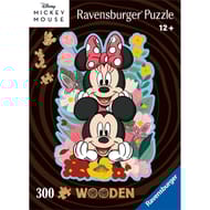 Puzzle bois forme mickey minnie 300 pièces