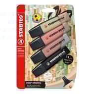 Blister carton 4 surligneurs stabilo boss original naturecolors