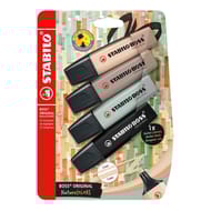 Blister carton 4 surligneurs stabilo boss original naturecolors