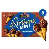 Extrême 8 mini cônes chocolat et pépites de nougatine 312g