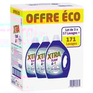 Xtra total déo fraîcheur+ anti odeurs 3x57 lavages offre éco 7.695l