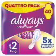 Always platinum long taille 2 serviettes avec ailettes x40