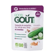 Good gout bio compote courgette riz lait de coco curry crevette 190g