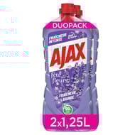 Ajax nettoyant ménager fête des fleurs air frais lavande 2x1.25l