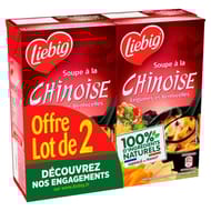 Liebig soupe à la chinoise legumes et vermicelles lot de 2 x 1L
