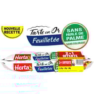 Herta tarte en or pâte feuilletée sans huile de palme 3 x 230g lot de 2 + 1 offerte