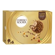 Ferrero rocher glace bâtonnet chocolat au lait éclats de noisettes x6 300g