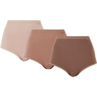 Lot de 3 culottes maxi ligne Simplement Coton Sans Complexe JIQ MARRON+MOCHA+BLUSH BEIGE T54