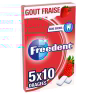 Freedent chewing-gum sans sucres menthe fraise 5x10 - 70g